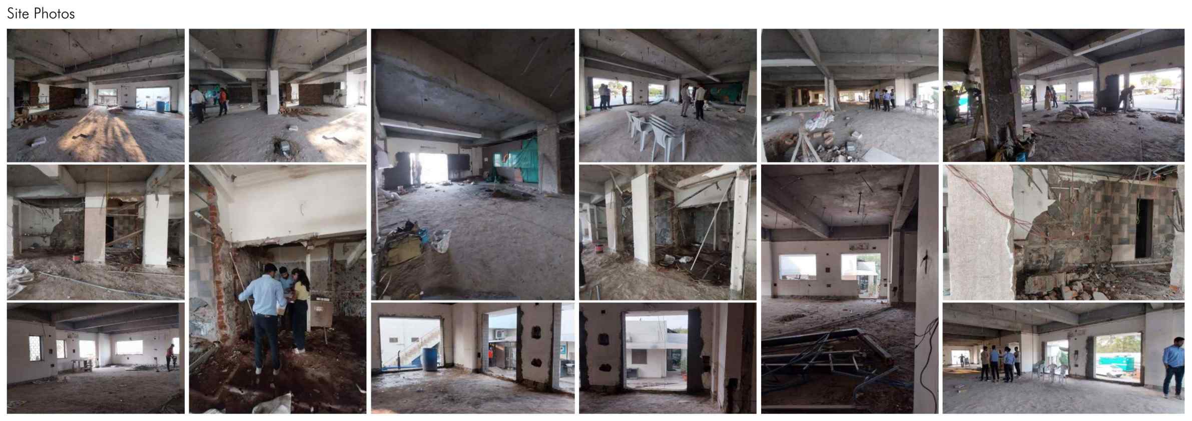 Site photographs during execution