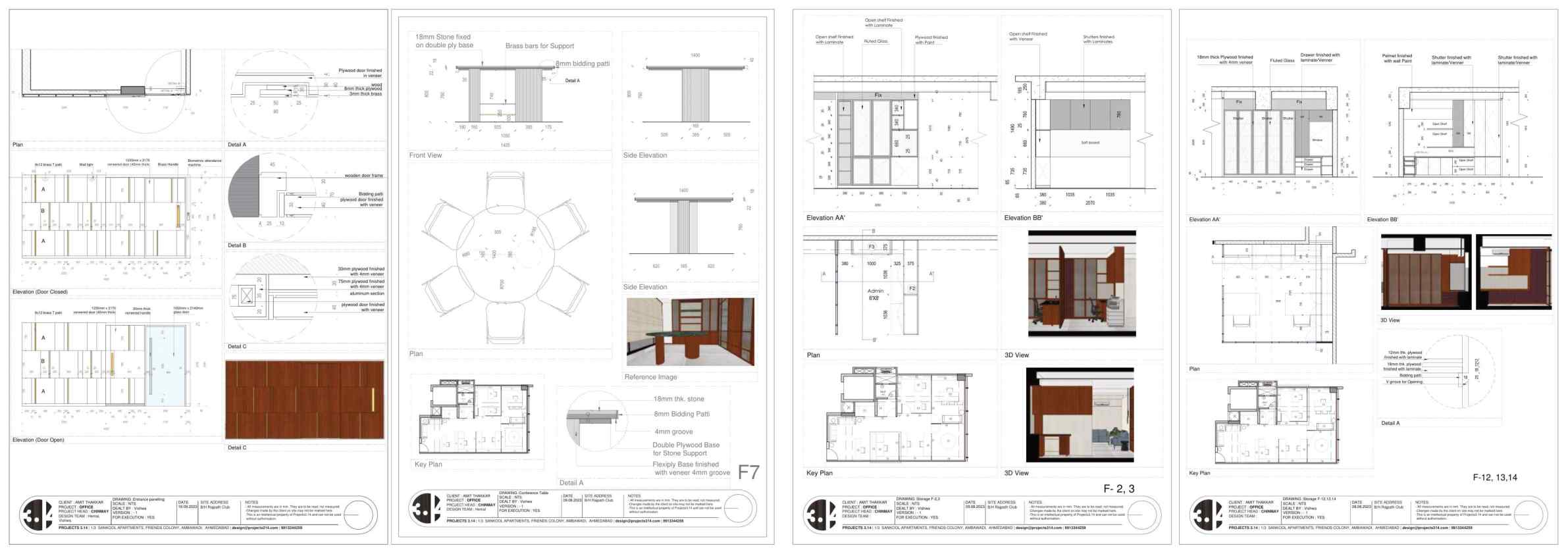 3D renders and furniture drawings